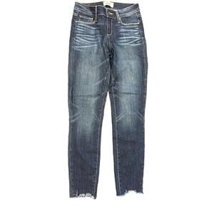 Paige Womens Blue Cotton Blend Denim Raw Hem Verdugo Ankle Jeans Size 26
